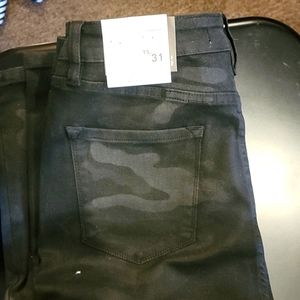 New with tags, Kan Can Button fly Camo print Jeans